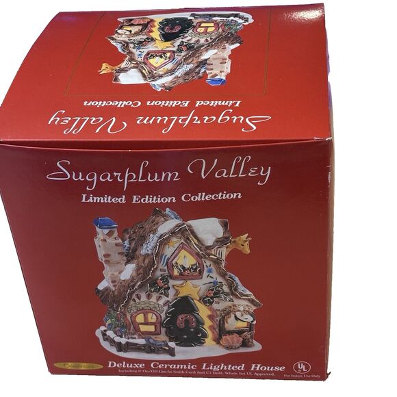 Sugarplum Valley Ceramic Light-Up House 2002 Stable O' Well In Original Box RTF - Picture 3 of 16